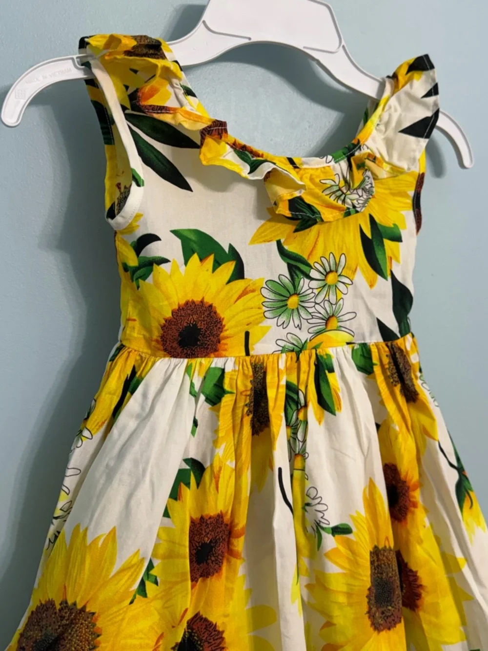 NWT Happy Rose Toddler Girl Size 2 Sleeveless Ruffle Sunflower Dress - Picture 3 of 10